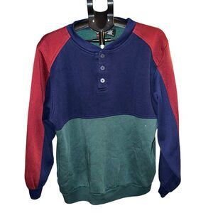 VTG Mcgregor Sweater Mens XL Multi-Color Color Block Long Sleeve Green Blue Red